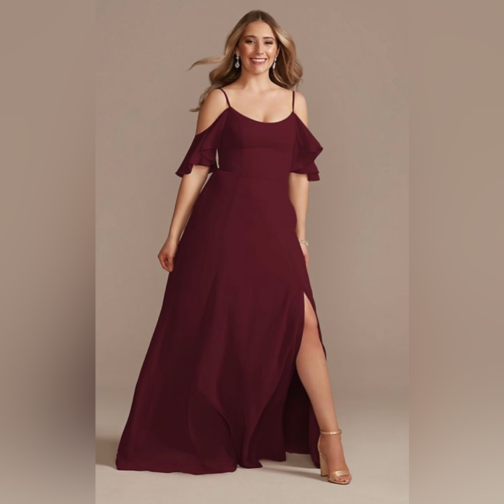 David’s Bridal Chiffon Bridesmaid Dress